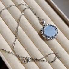 Кулон з дзеркалом Хвилі. Дзеркало - амулет від негативу. Колір срібло
