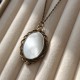 Кулон амулет дзеркало ручної роботи Витонченість 20*30 мм колір бронза. На ланцюжку