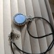 Кулон-дзеркало ручної роботи 20 мм Східний оберіг, колір срібло. На шнурку